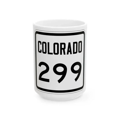 Colorado 299 1946 (Colorado) (Road Sign) White Coffee Mug 15oz - Go Mug Yourself