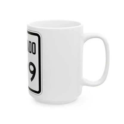 Colorado 299 1946 (Colorado) (Road Sign) White Coffee Mug - Go Mug Yourself