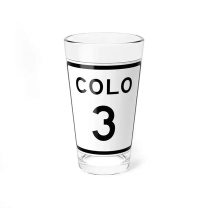 Colorado 3 1952 (Colorado) (Road Sign) Pint Glass 16oz 16oz - Go Mug Yourself