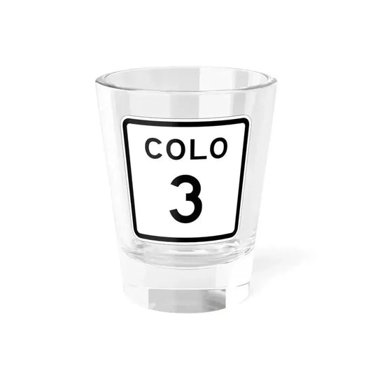 Colorado 3 1952 (Colorado) (Road Sign) Shot Glass 1.5oz 1.5oz - Go Mug Yourself