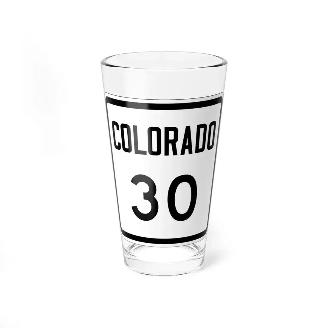 Colorado 30 1946 (Colorado) (Road Sign) Pint Glass 16oz 16oz - Go Mug Yourself