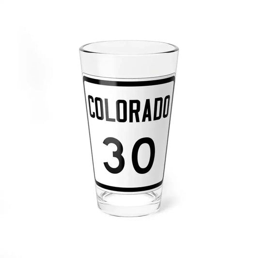 Colorado 30 1946 (Colorado) (Road Sign) Pint Glass 16oz 16oz - Go Mug Yourself
