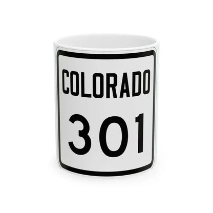 Colorado 301 1946 (Colorado) (Road Sign) White Coffee Mug 11oz - Go Mug Yourself