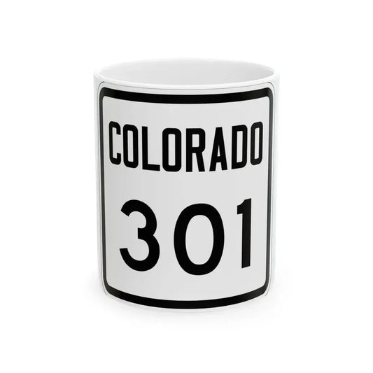 Colorado 301 1946 (Colorado) (Road Sign) White Coffee Mug 11oz - Go Mug Yourself