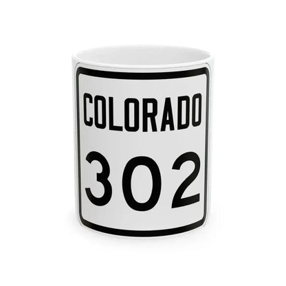 Colorado 302 1946 (Colorado) (Road Sign) White Coffee Mug 11oz - Go Mug Yourself