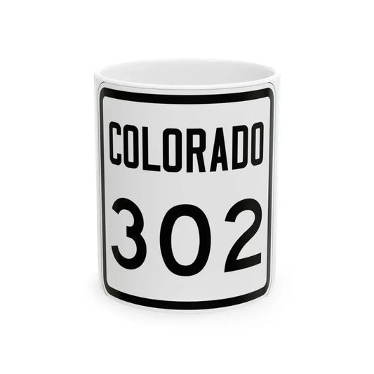Colorado 302 1946 (Colorado) (Road Sign) White Coffee Mug 11oz - Go Mug Yourself