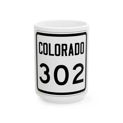 Colorado 302 1946 (Colorado) (Road Sign) White Coffee Mug 15oz - Go Mug Yourself