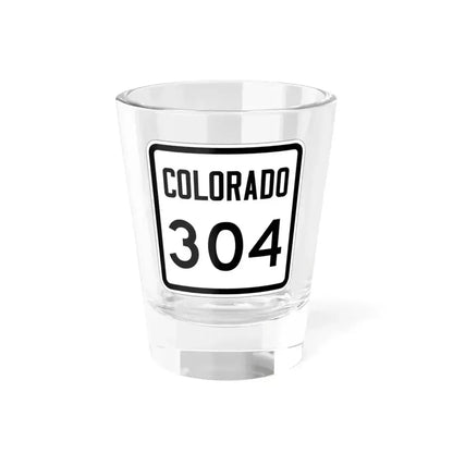 Colorado 304 1946 (Colorado) (Road Sign) Shot Glass 1.5oz 1.5oz - Go Mug Yourself