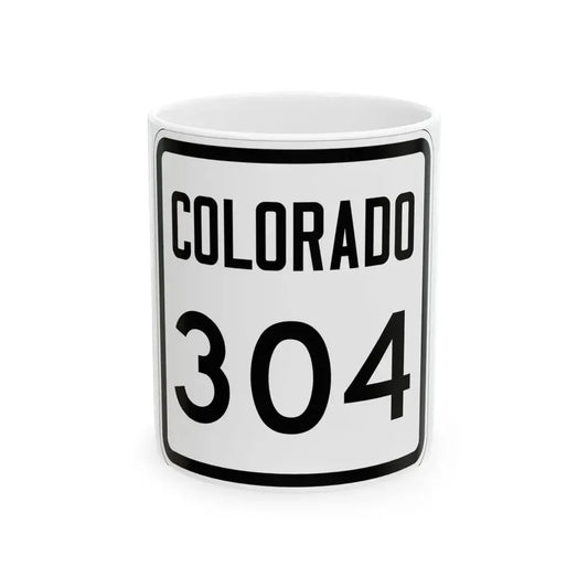 Colorado 304 1946 (Colorado) (Road Sign) White Coffee Mug 11oz - Go Mug Yourself