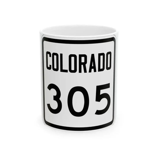 Colorado 305 1946 (Colorado) (Road Sign) White Coffee Mug 11oz - Go Mug Yourself