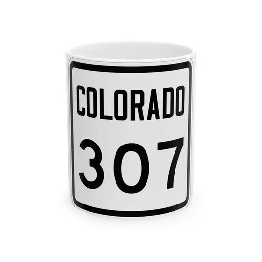 Colorado 307 1946 (Colorado) (Road Sign) White Coffee Mug 11oz - Go Mug Yourself