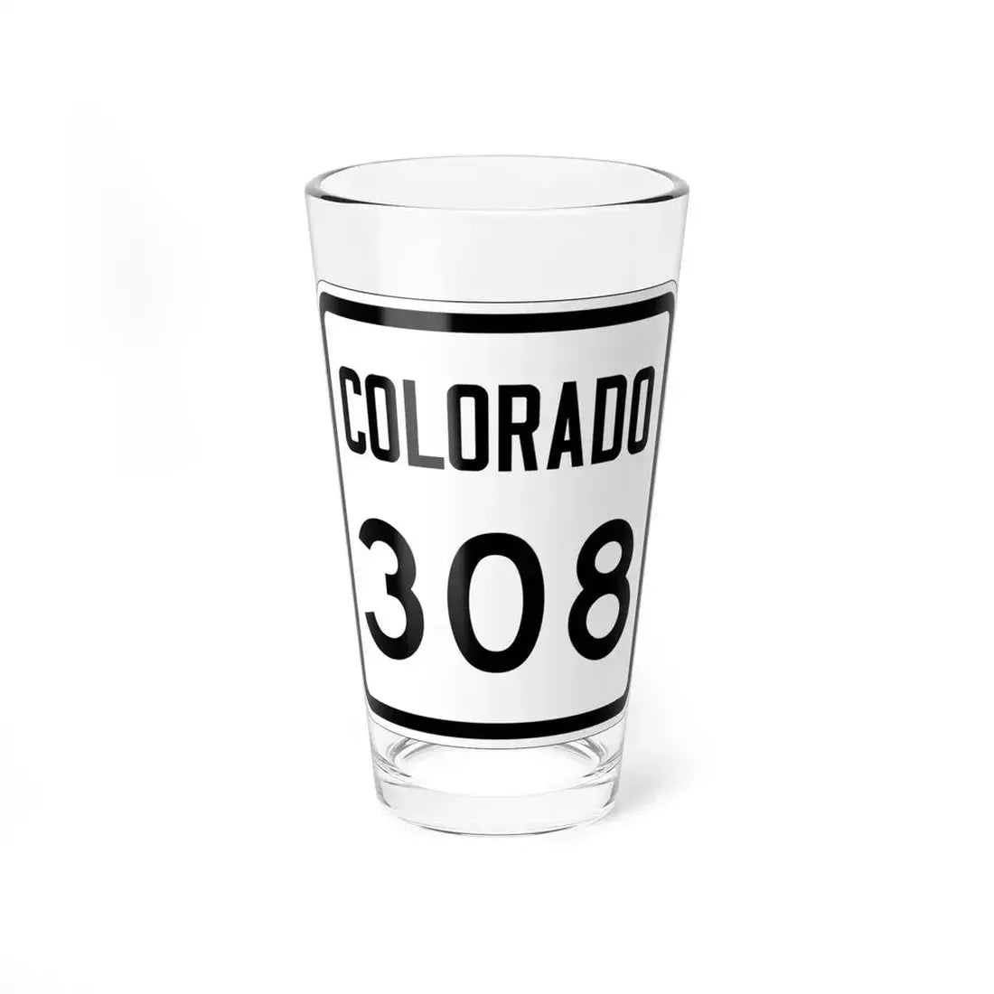 Colorado 308 1946 (Colorado) (Road Sign) Pint Glass 16oz 16oz - Go Mug Yourself