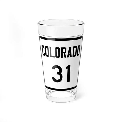 Colorado 31 1946 (Colorado) (Road Sign) Pint Glass 16oz 16oz - Go Mug Yourself