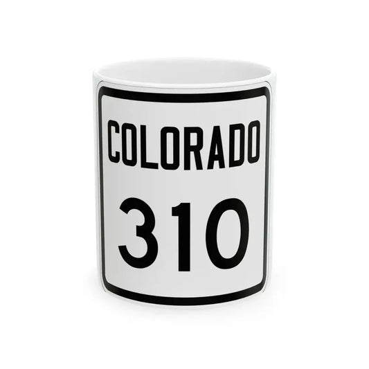 Colorado 310 1946 (Colorado) (Road Sign) White Coffee Mug 11oz - Go Mug Yourself
