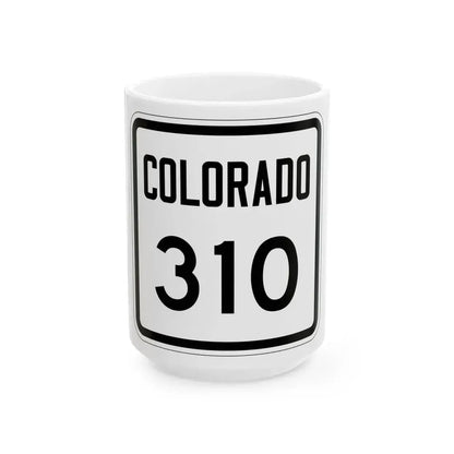Colorado 310 1946 (Colorado) (Road Sign) White Coffee Mug 15oz - Go Mug Yourself
