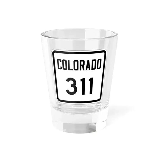 Colorado 311 1946 (Colorado) (Road Sign) Shot Glass 1.5oz 1.5oz - Go Mug Yourself