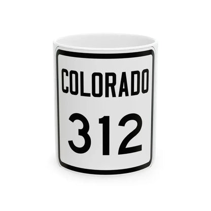 Colorado 312 1946 (Colorado) (Road Sign) White Coffee Mug 11oz - Go Mug Yourself