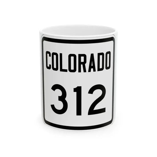 Colorado 312 1946 (Colorado) (Road Sign) White Coffee Mug 11oz - Go Mug Yourself