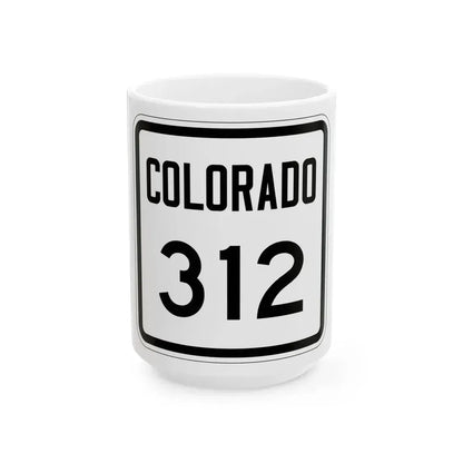 Colorado 312 1946 (Colorado) (Road Sign) White Coffee Mug 15oz - Go Mug Yourself