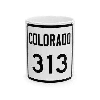 Colorado 313 1946 (Colorado) (Road Sign) White Coffee Mug 11oz - Go Mug Yourself