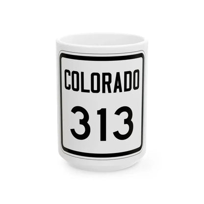 Colorado 313 1946 (Colorado) (Road Sign) White Coffee Mug 15oz - Go Mug Yourself