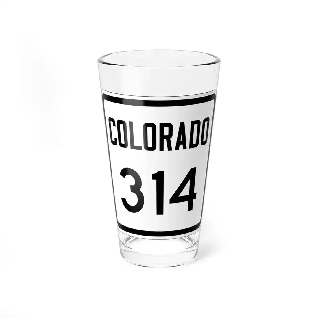 Colorado 314 1946 (Colorado) (Road Sign) Pint Glass 16oz 16oz - Go Mug Yourself
