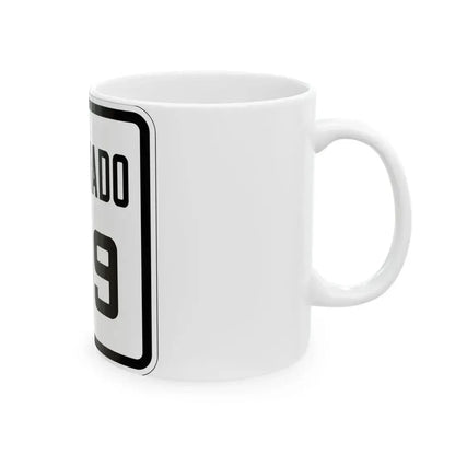 Colorado 319 1926 (Colorado) (Road Sign) White Coffee Mug - Go Mug Yourself