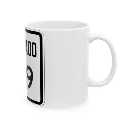 Colorado 319 1946 (Colorado) (Road Sign) White Coffee Mug - Go Mug Yourself