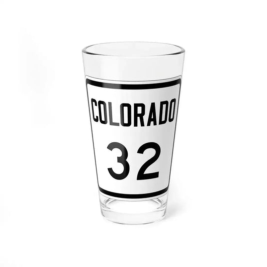 Colorado 32 1946 (Colorado) (Road Sign) Pint Glass 16oz 16oz - Go Mug Yourself