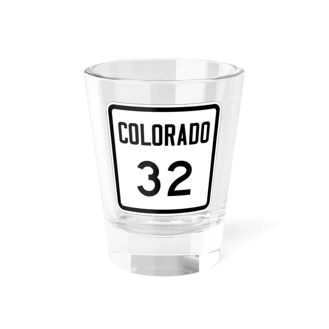 Colorado 32 1946 (Colorado) (Road Sign) Shot Glass 1.5oz 1.5oz - Go Mug Yourself
