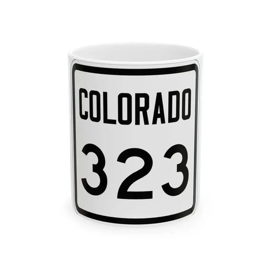 Colorado 323 1946 (Colorado) (Road Sign) White Coffee Mug 11oz - Go Mug Yourself