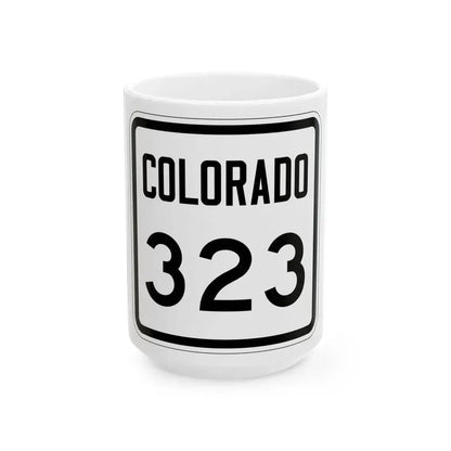 Colorado 323 1946 (Colorado) (Road Sign) White Coffee Mug 15oz - Go Mug Yourself