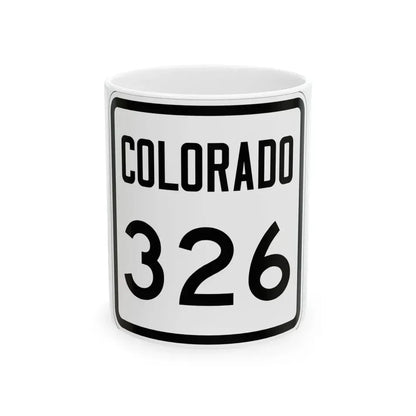Colorado 326 1946 (Colorado) (Road Sign) White Coffee Mug 11oz - Go Mug Yourself