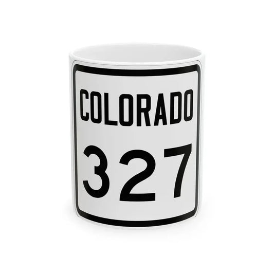 Colorado 327 1946 (Colorado) (Road Sign) White Coffee Mug 11oz - Go Mug Yourself