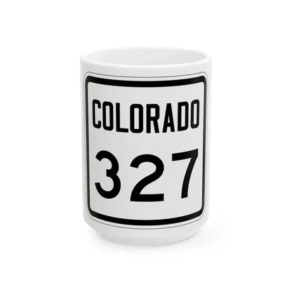 Colorado 327 1946 (Colorado) (Road Sign) White Coffee Mug 15oz - Go Mug Yourself