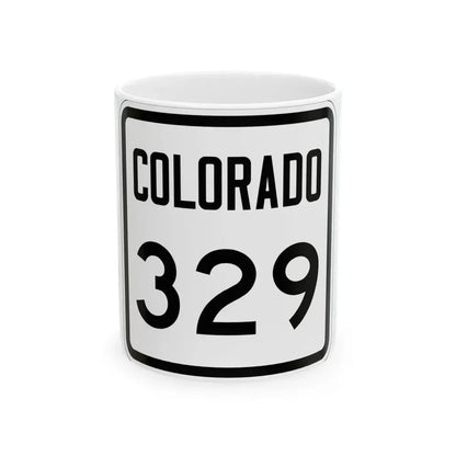 Colorado 329 1946 (Colorado) (Road Sign) White Coffee Mug 11oz - Go Mug Yourself