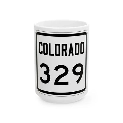 Colorado 329 1946 (Colorado) (Road Sign) White Coffee Mug 15oz - Go Mug Yourself