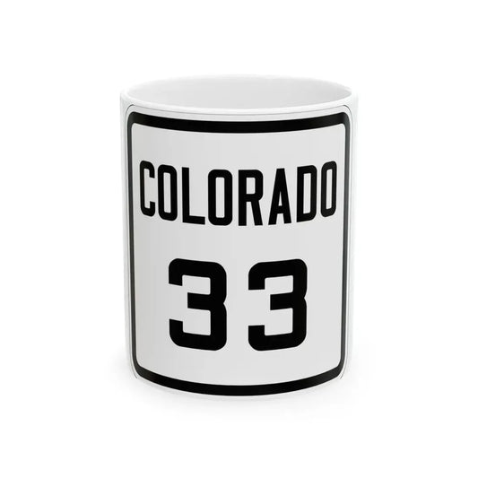 Colorado 33 1926 (Colorado) (Road Sign) White Coffee Mug 11oz - Go Mug Yourself