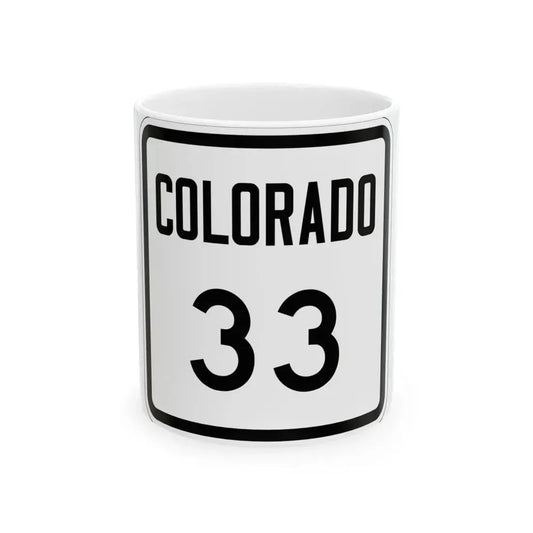 Colorado 33 1946 (Colorado) (Road Sign) White Coffee Mug 11oz - Go Mug Yourself