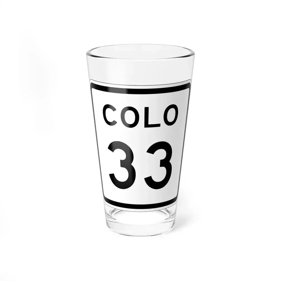 Colorado 33 1952 (Colorado) (Road Sign) Pint Glass 16oz 16oz - Go Mug Yourself