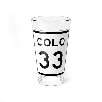 Colorado 33 1952 (Colorado) (Road Sign) Pint Glass 16oz 16oz - Go Mug Yourself