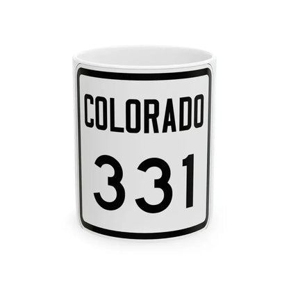 Colorado 331 1946 (Colorado) (Road Sign) White Coffee Mug 11oz - Go Mug Yourself