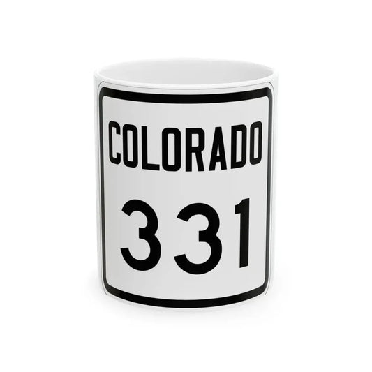 Colorado 331 1946 (Colorado) (Road Sign) White Coffee Mug 11oz - Go Mug Yourself