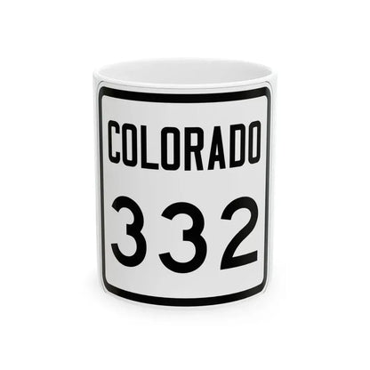 Colorado 332 1946 (Colorado) (Road Sign) White Coffee Mug 11oz - Go Mug Yourself