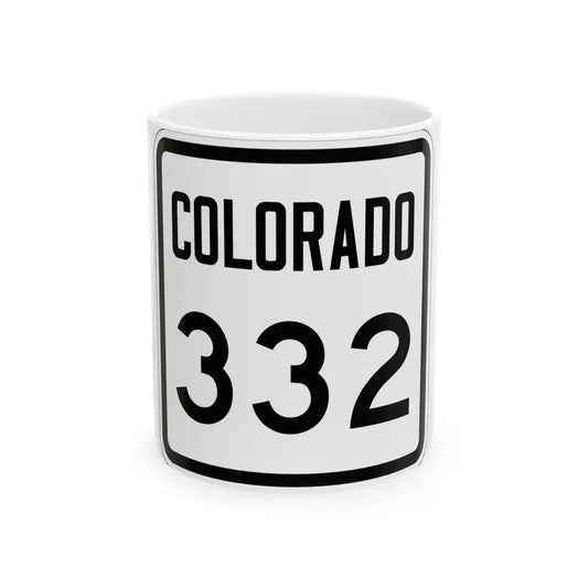 Colorado 332 1946 (Colorado) (Road Sign) White Coffee Mug 11oz - Go Mug Yourself