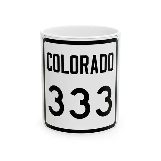 Colorado 333 1946 (Colorado) (Road Sign) White Coffee Mug 11oz - Go Mug Yourself