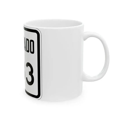 Colorado 333 1946 (Colorado) (Road Sign) White Coffee Mug - Go Mug Yourself