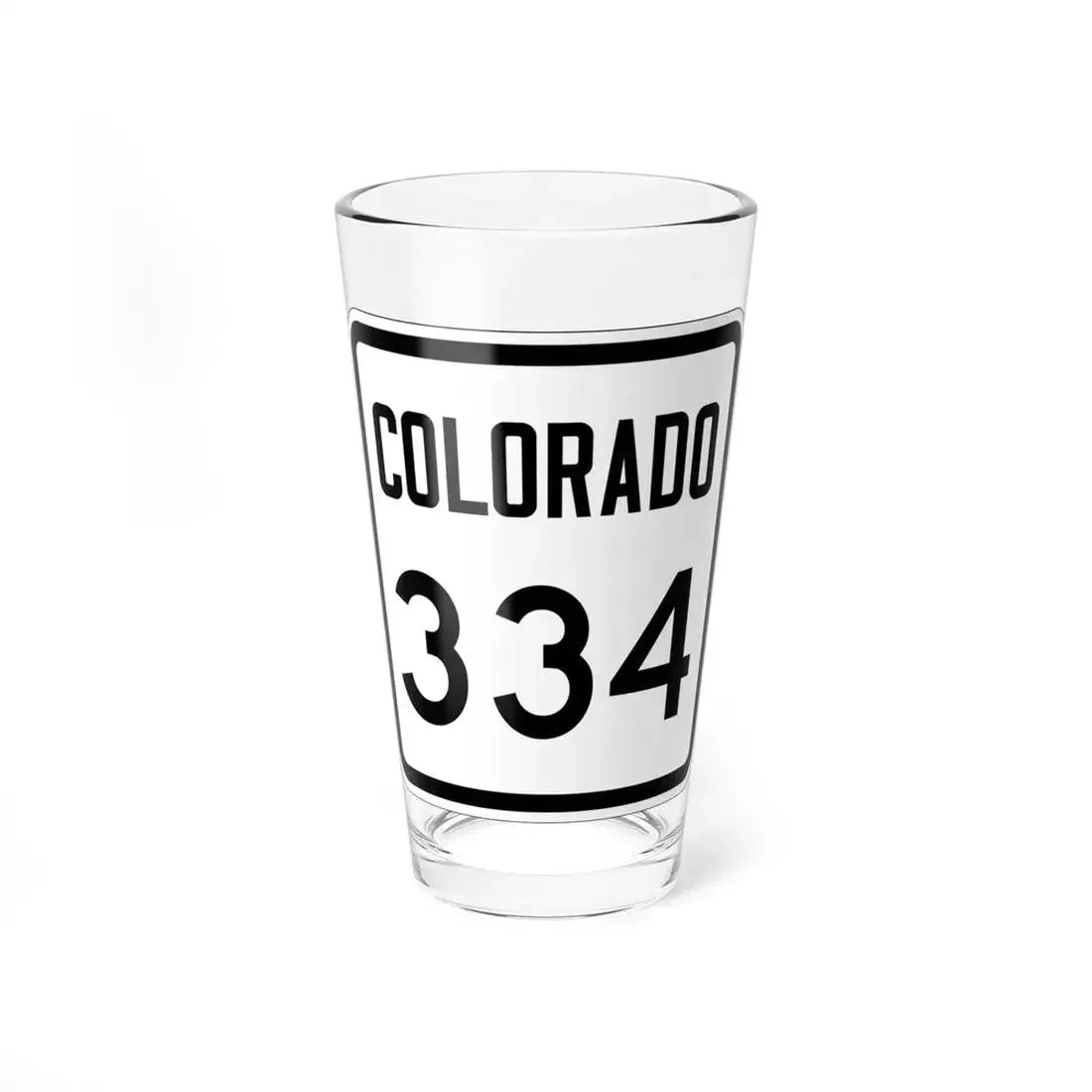 Colorado 334 1946 (Colorado) (Road Sign) Pint Glass 16oz 16oz - Go Mug Yourself