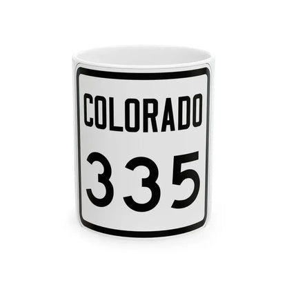 Colorado 335 1946 (Colorado) (Road Sign) White Coffee Mug 11oz - Go Mug Yourself