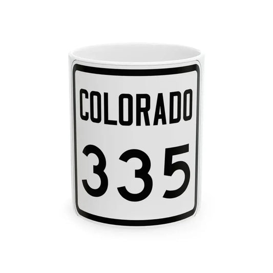 Colorado 335 1946 (Colorado) (Road Sign) White Coffee Mug 11oz - Go Mug Yourself